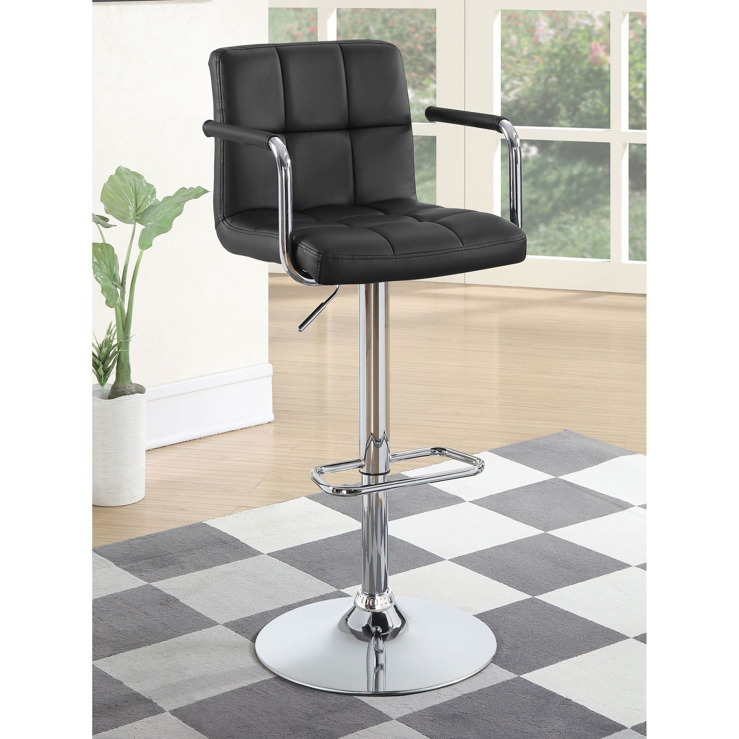 Adjustable Bar Stool With Hydraulic Height Adjustment