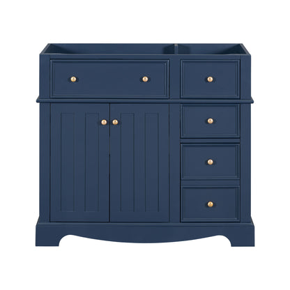 Vanity Without Basin Sink, Frame Bathroom Storage Cabinet, Freestanding Vanity With 3 Drawers &amp; Adjustable Shelf