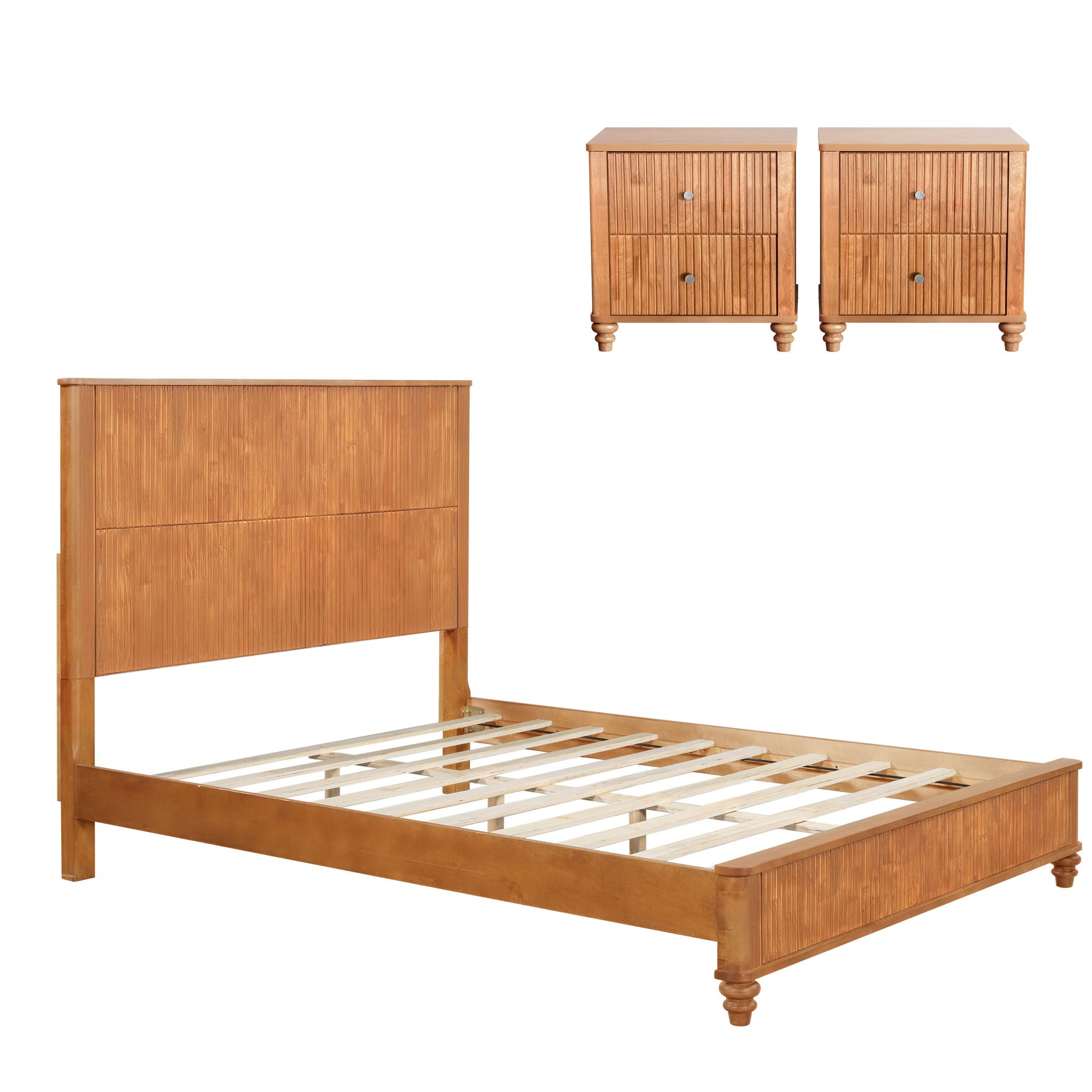 3 Piece Bedroom Set &amp; Bed And 2 Nightstands