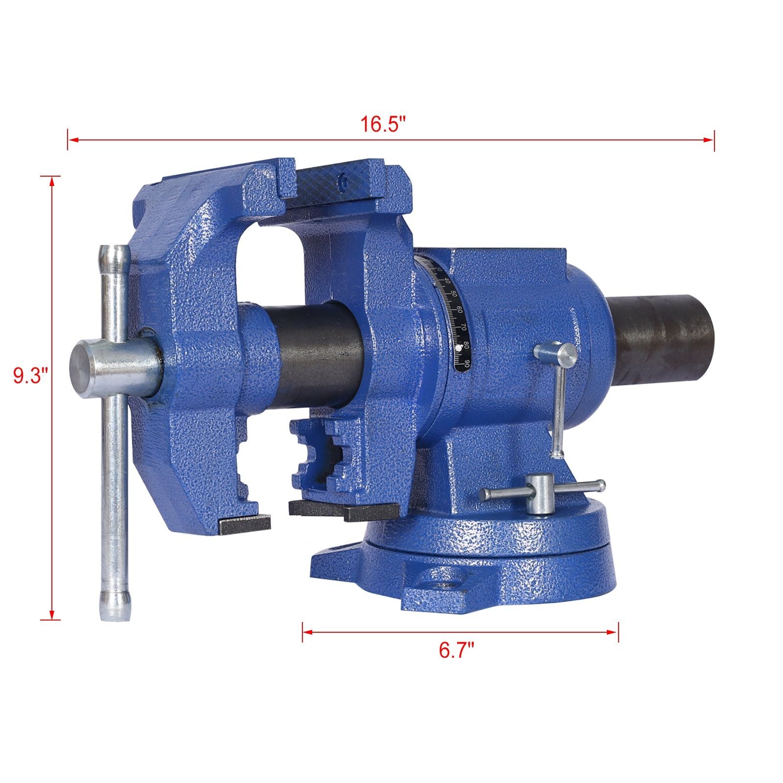 Heavy Duty 5&quot; Multi Jaw Rotating Bench Vise With 360 Degree Swivel Base And Head