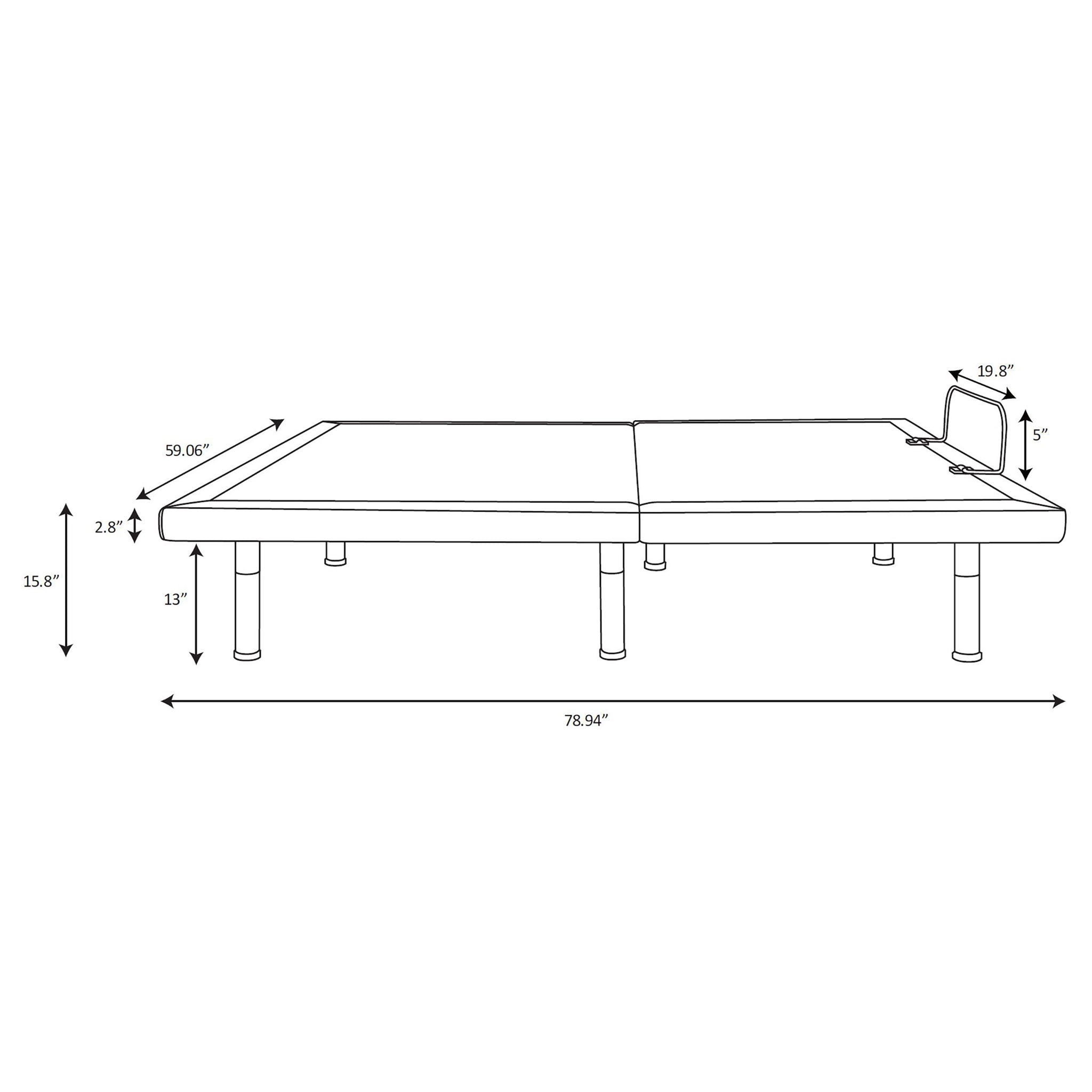 Kelven - Adjustable Bed Base With Wireless Remote And Dual Massage Motors