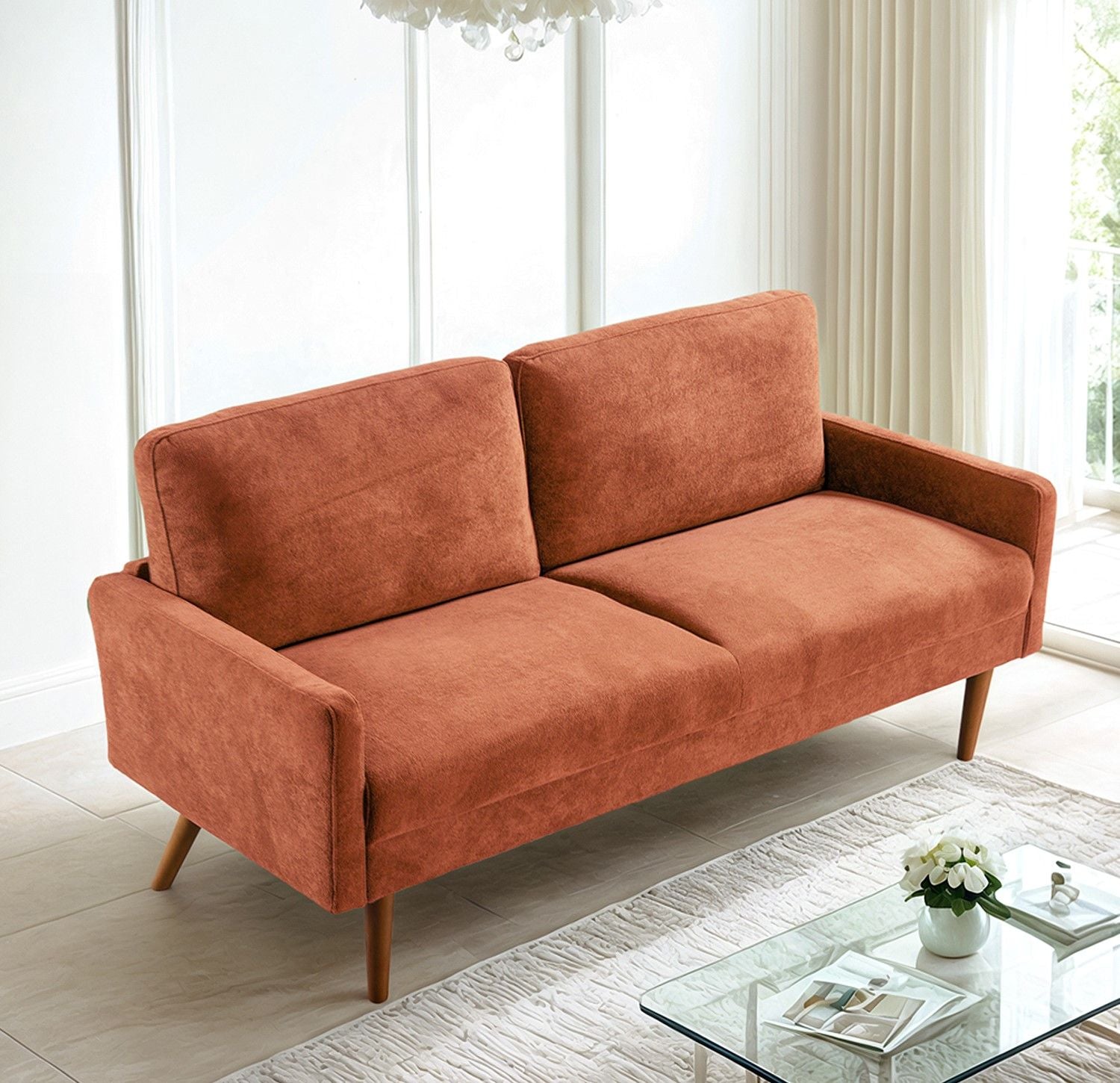 Sofa, European Style With Sleek Design, Modern &amp; Vintage Flair, Upholstered 3 Seater Couch