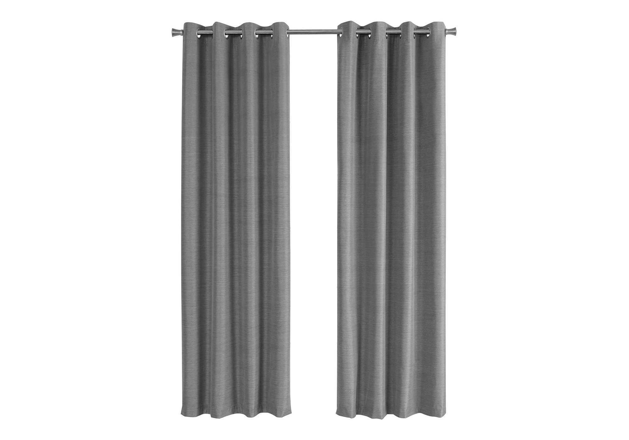 2 Pieces Set, Curtain Panel, Room Darkening, Grommet, Contemporary &amp; Modern