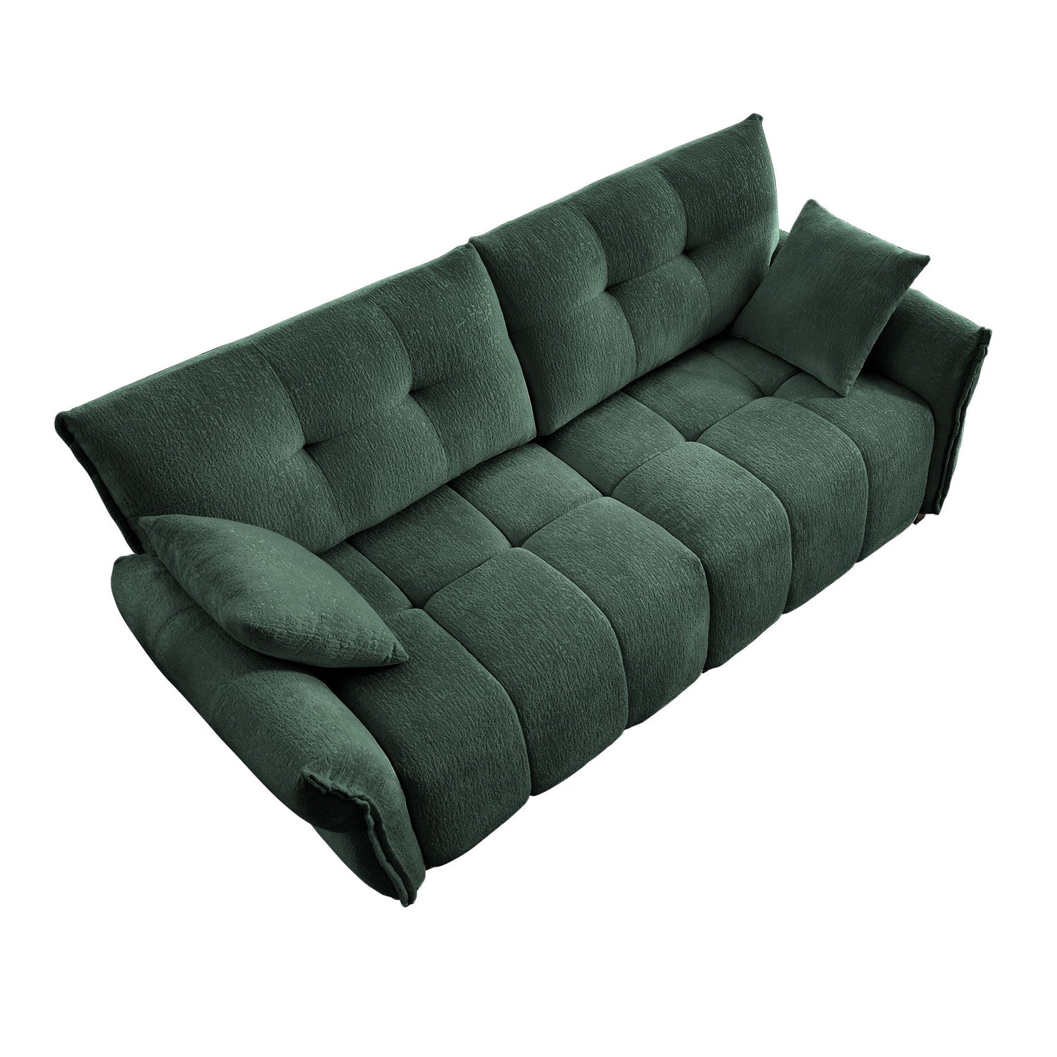 Modern Sofa &amp; Pillows, Textured Cover, High Rebound Cushions