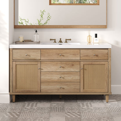 Modern Bathroom Vanity With Sink, Soft Close Drawers
