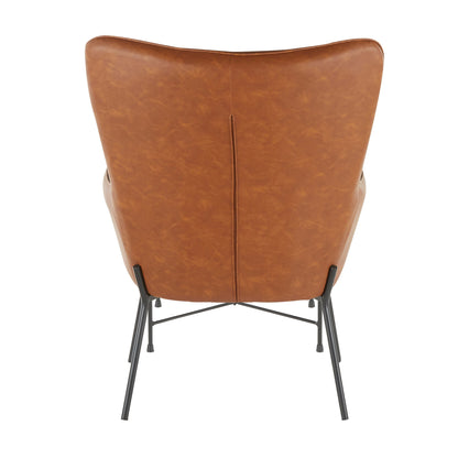 Izzy - Industrial Lounge Chair &amp; Ottoman Set