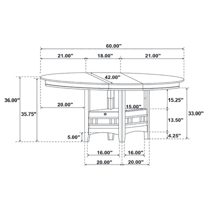 Hester - Extension Counter Dining Table - Espresso