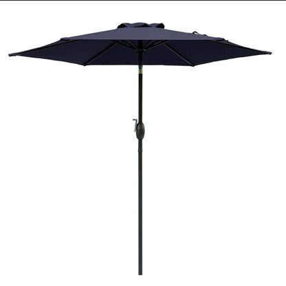 Umbrella With Crank Lift &amp; Tilt, UV-Resistant Canopy For Patio
