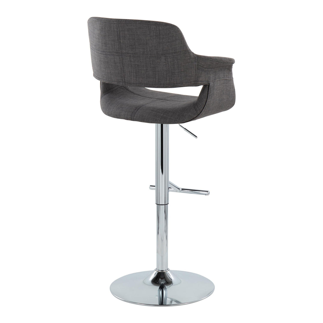 Vintage Flair - Mid Century Modern Adjustable Barstool &amp; Straight T Footrest (Set of 2)