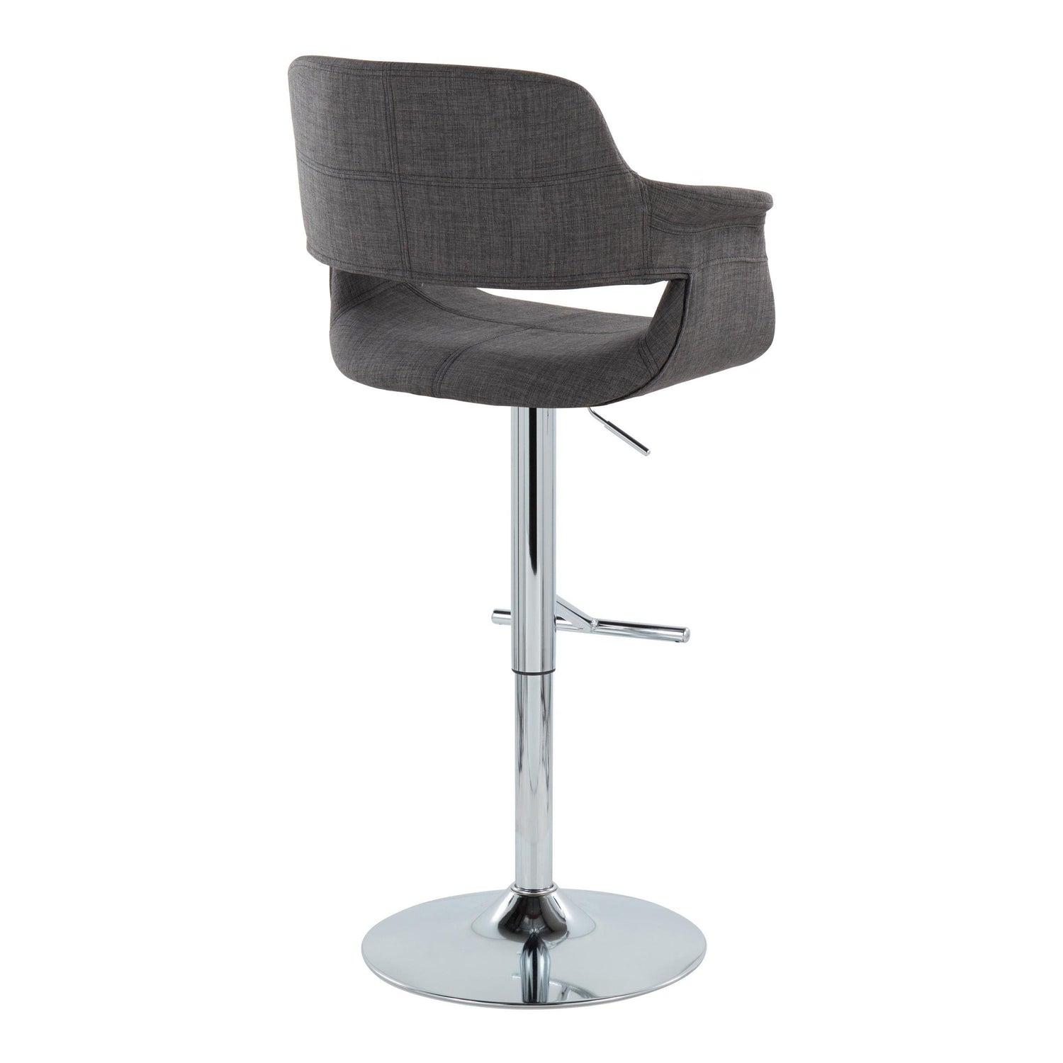 Vintage Flair - Mid Century Modern Adjustable Barstool &amp; Straight T Footrest (Set of 2)