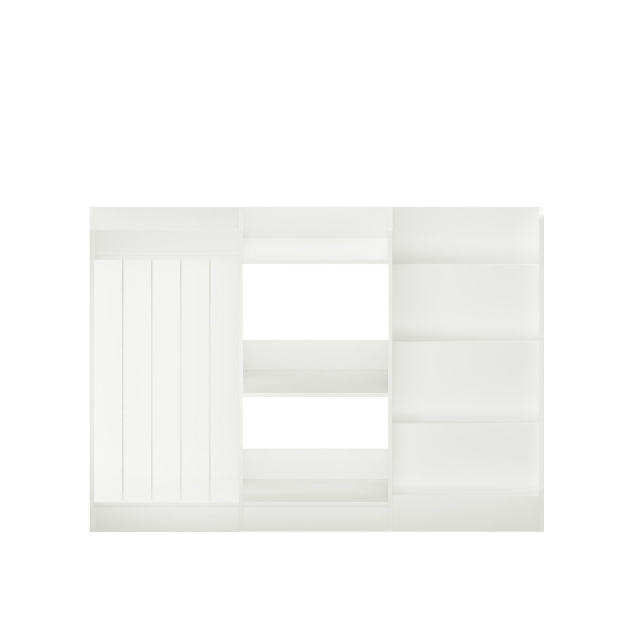 Bookshelf And Toy Storage, 3 Tier Montessori Bookcase With Stuffed Animal Organizer - White