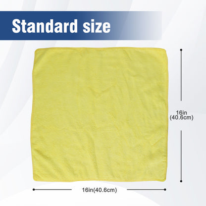 Multifunctional Microfiber Towel For Car Cleaning, Kitchen &amp; Glass Scrubbing - Yellow