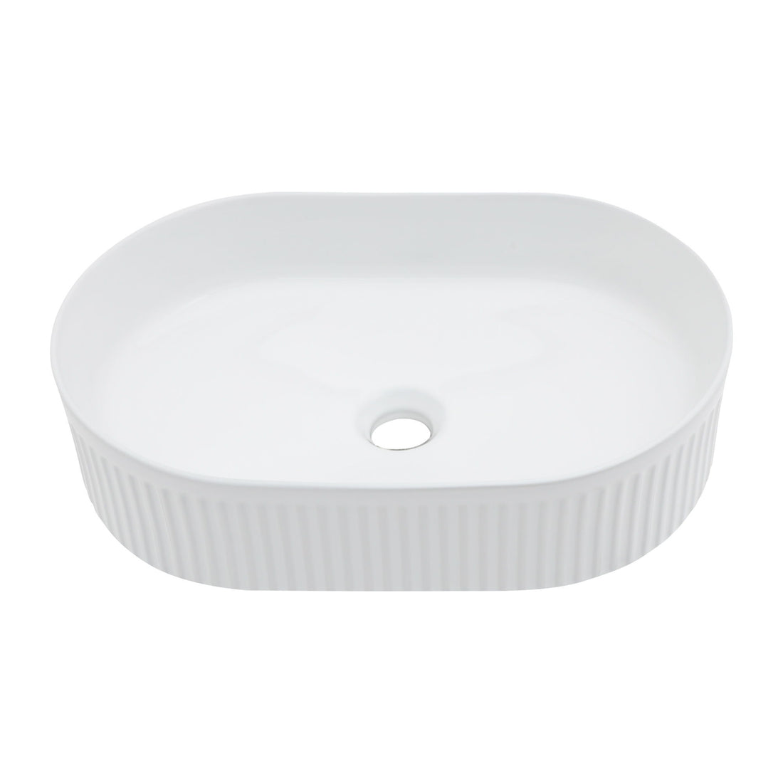Vessel Oval Bathroom Sink - White
