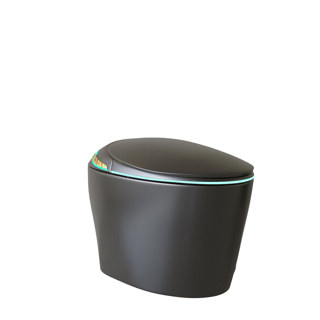 Unique Smart Toile With Built In Bidet, Auto Open / Close Seat, Foot Sensor, LED Display, Night Light, Warm Water &amp; Dryer Ceramic