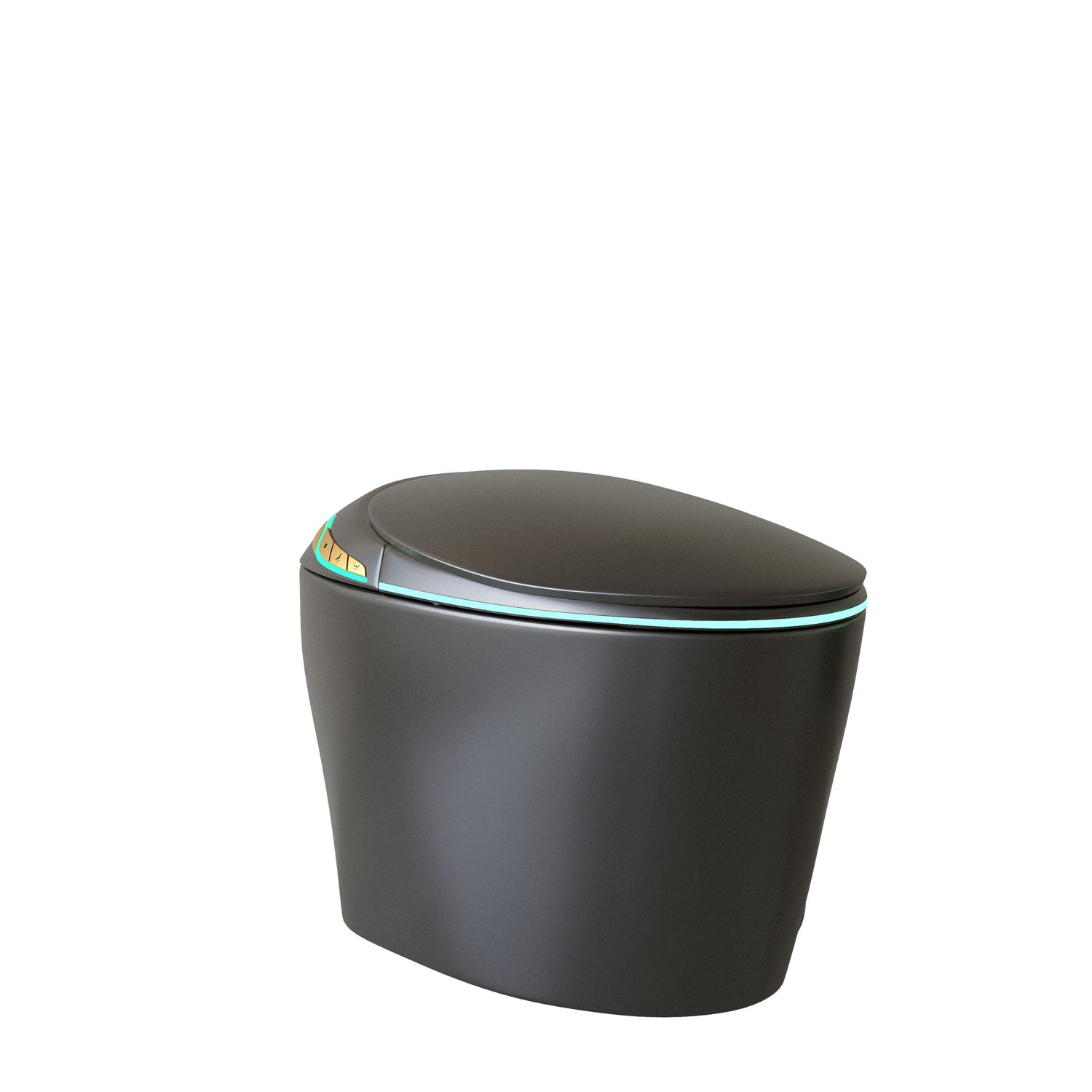 Unique Smart Toile With Built In Bidet, Auto Open / Close Seat, Foot Sensor, LED Display, Night Light, Warm Water &amp; Dryer Ceramic