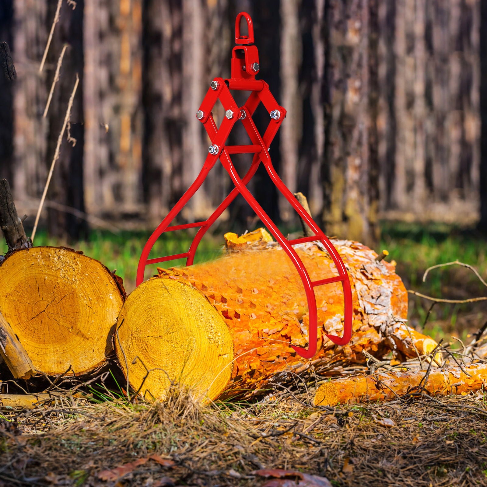 Heavy-Duty 4 Claw Timber Log Lifting Tongs Grabber