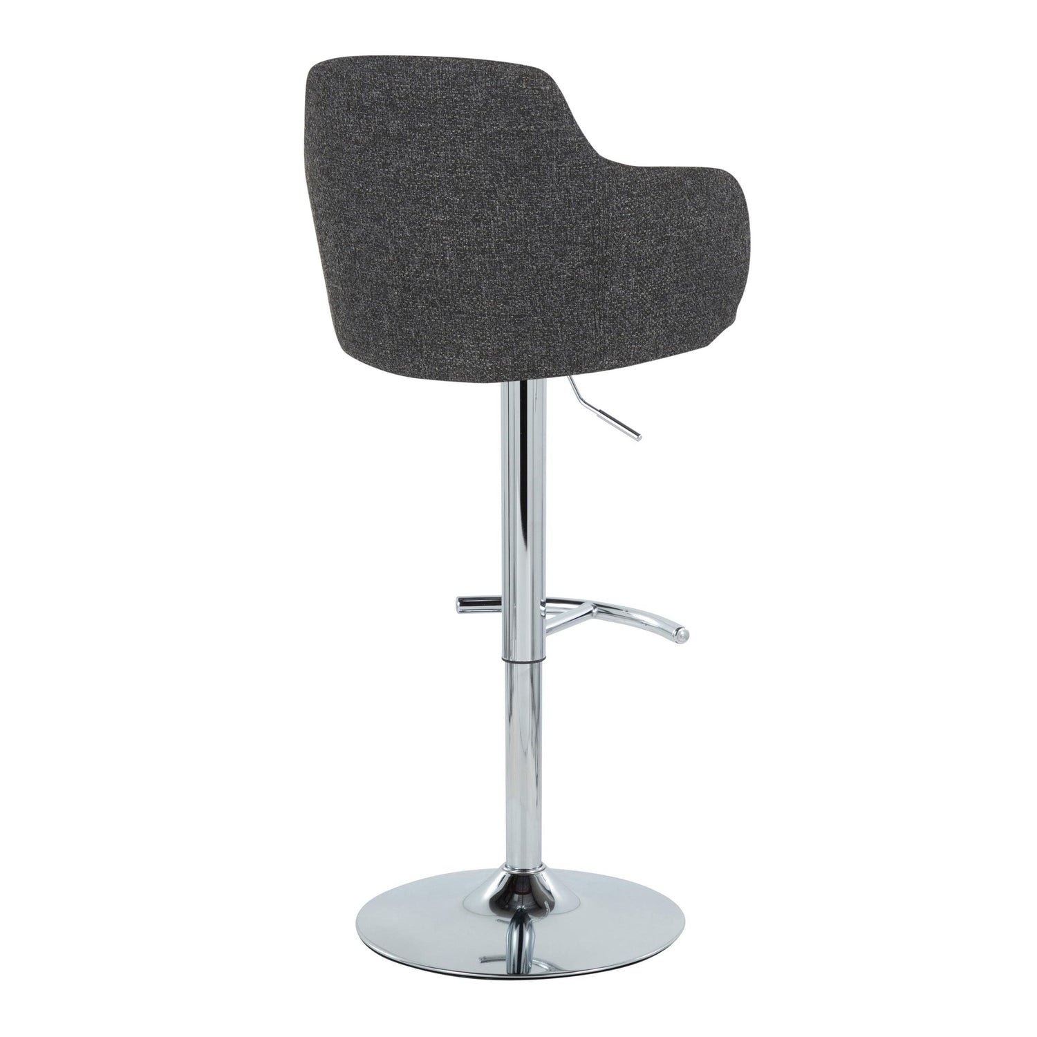 Boyne - Contemporary Adjustable Barstool With Swivel &amp; Rounded T Footrest (Set of 2)