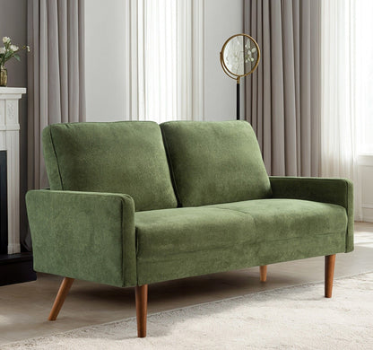 Loveseat Sofa, European Style With Sleek Design, Modern &amp; Vintage Flair, Upholstered 2 Seater Couch