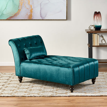 Ethereala - Upholstered Chaise Lounge With Button Tufted