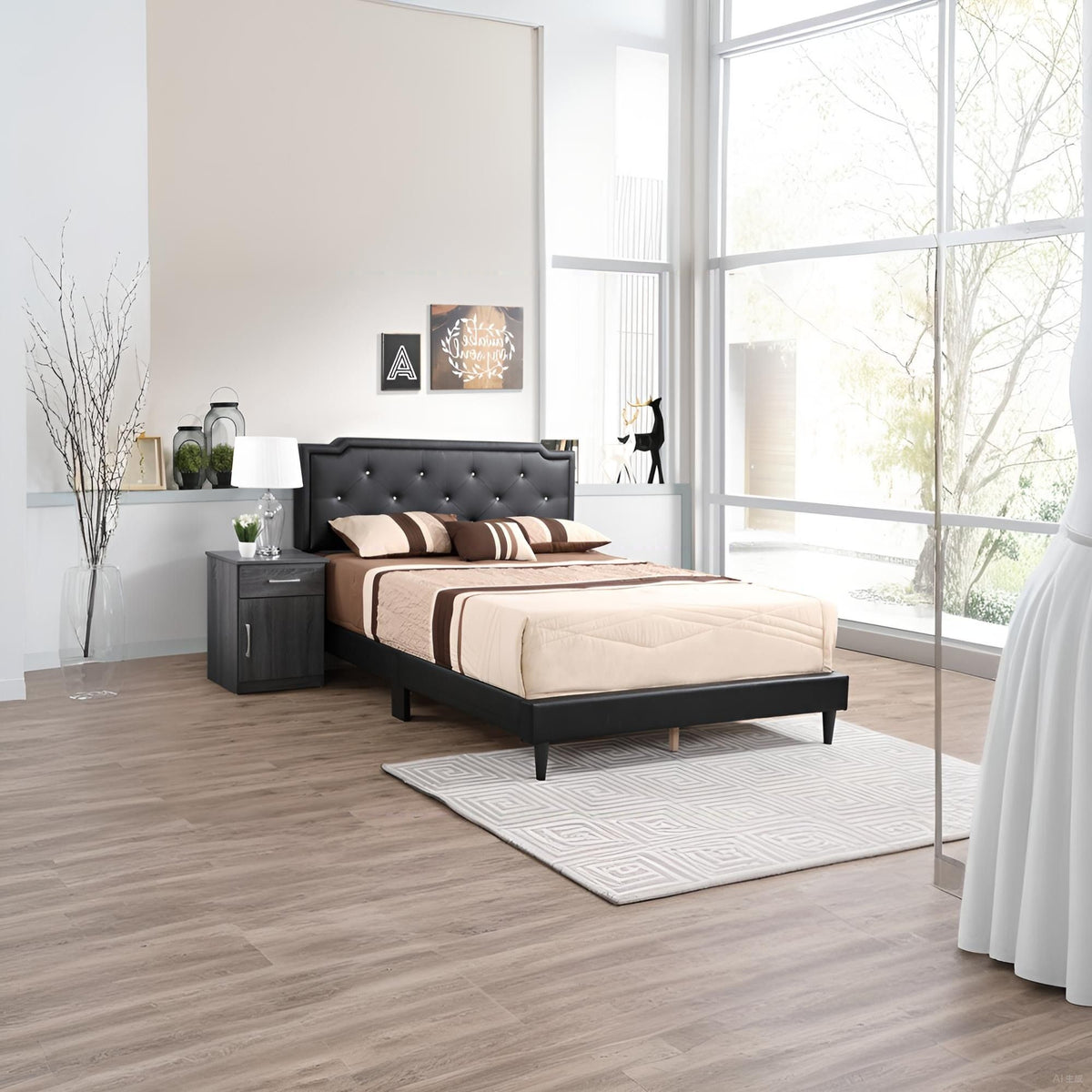 Button Tufted Bed Charming For Cozy Spaces
