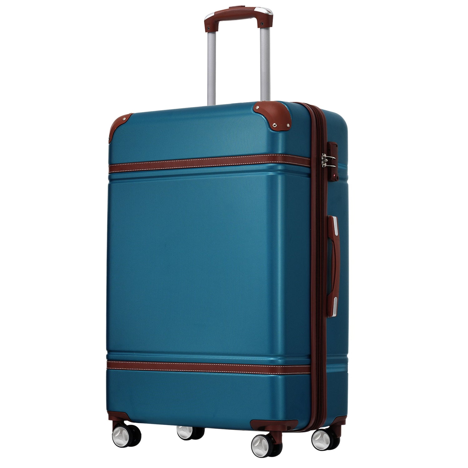 Hardshell Luggage With Tsa Lock, 24&quot; Expandable Lightweight Suitcase With Spinner Wheels, Single Vintage Luggage