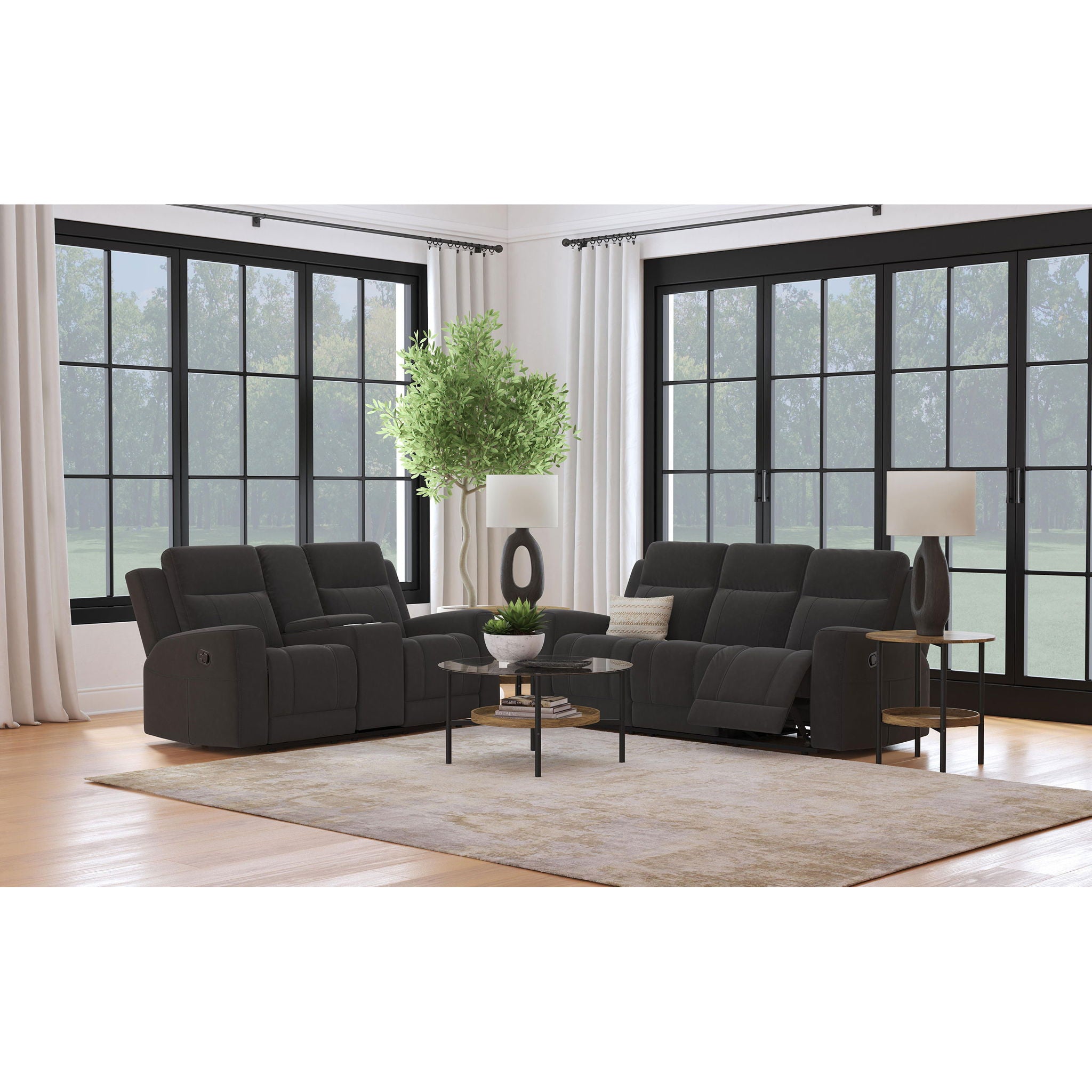 Slater - 2 Piece Reclining Sofa Set With Manual Recline