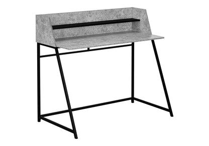 Computer Desk For Home Office, Laptop, Storage Shelves, Marble Look Contemporary &amp; Modern