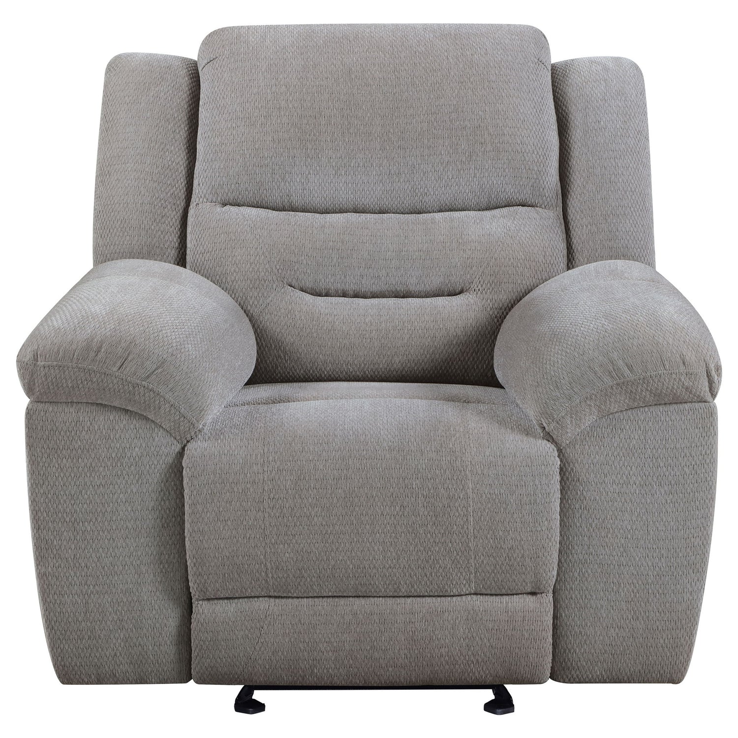 Sebring - Upholstered Glider Recliner Chair With Manual Recline And Smooth Gliding Motion - Gray