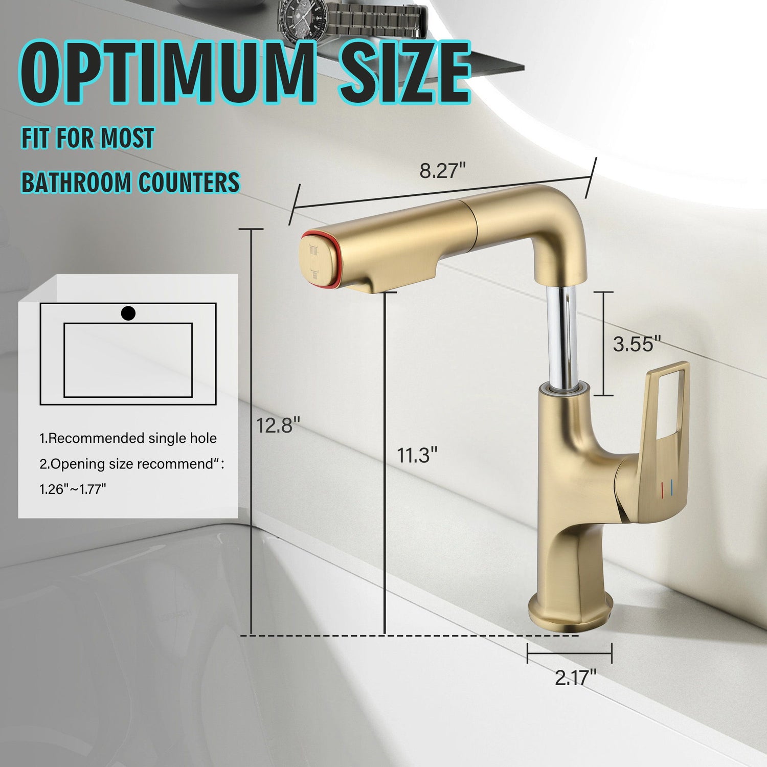 Pull Down Vessel Faucet With Lift Spout &amp; Dual Spray Modes