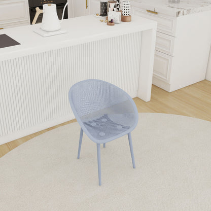 2 Piece Durable Single Chair With Hollow Out Design