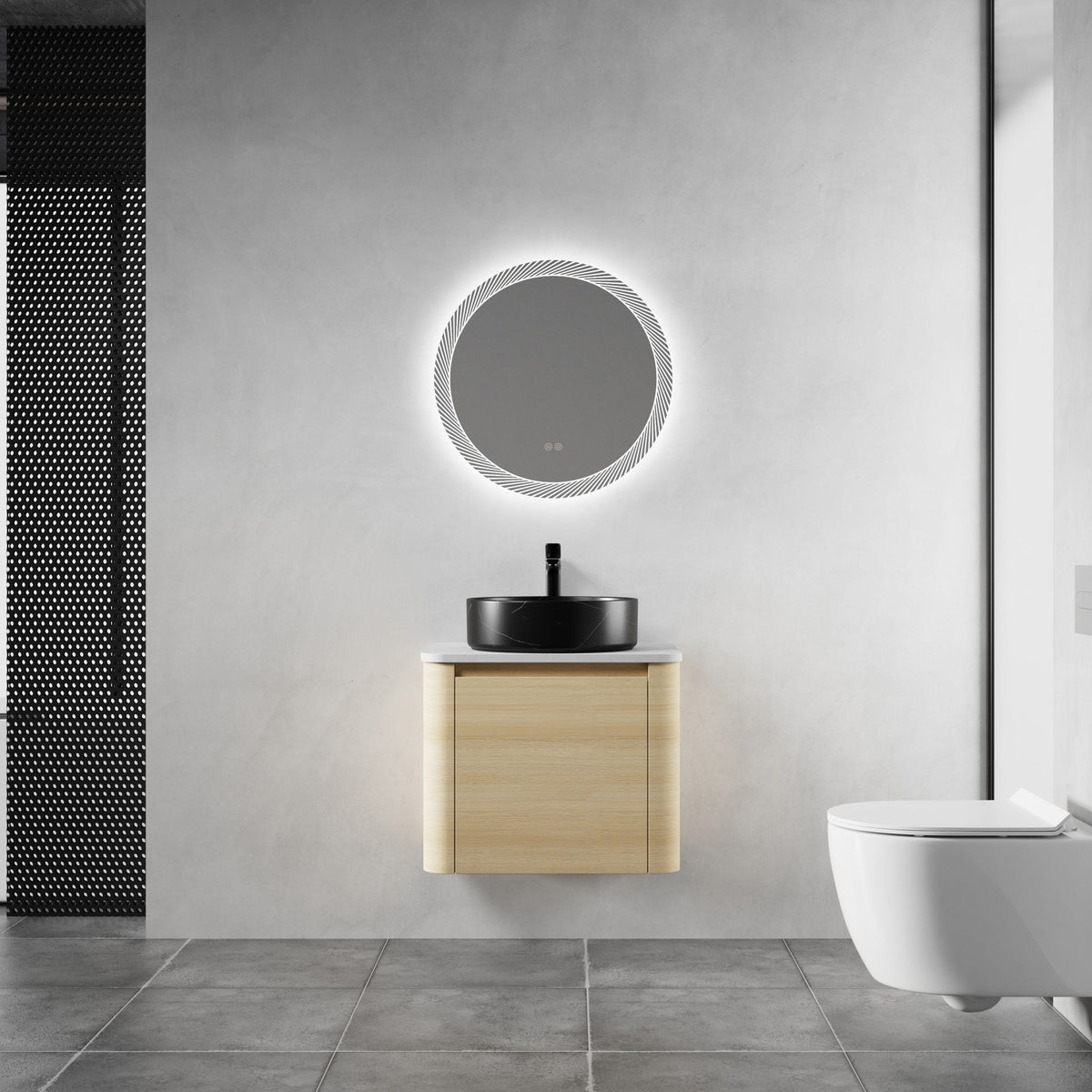 Mounted Bathroom Vanity &amp; Art Sink &amp; 2 Soft Close Doors