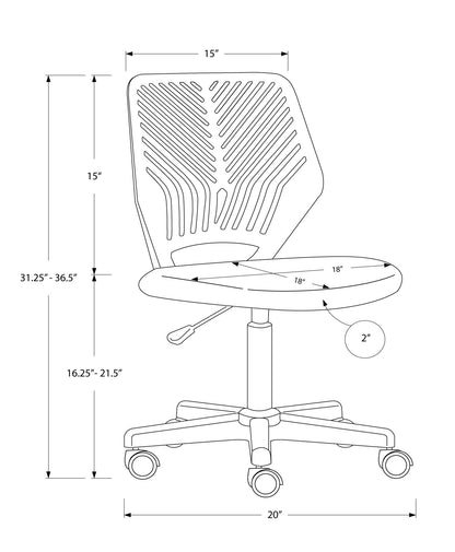 Office Chair &amp; Adjustable Height, Swivel, Ergonomic