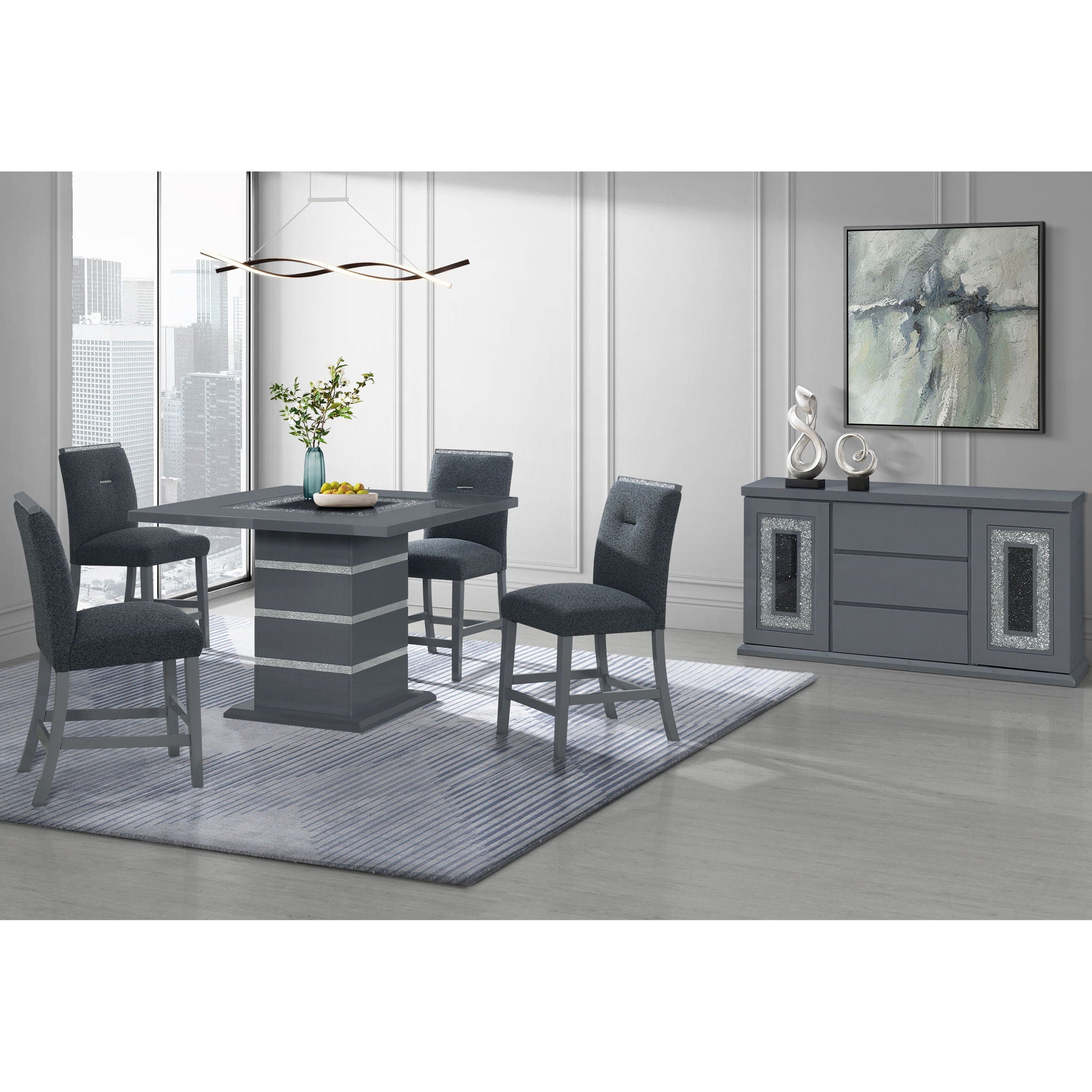 Ariya - Bar Stools (Set of 2) - Dark Grey