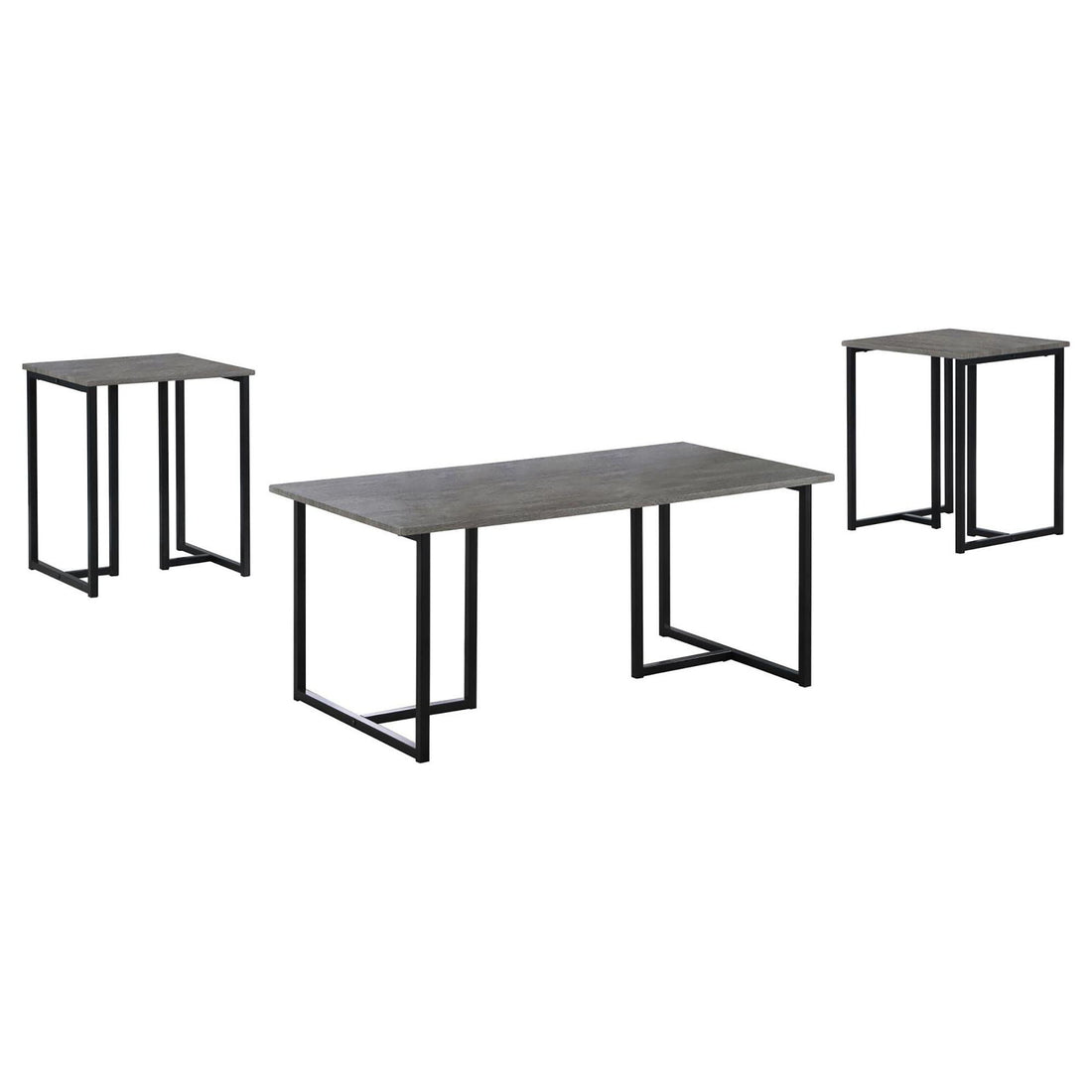 3 Piece Occasional Set With Smooth Top - Gray