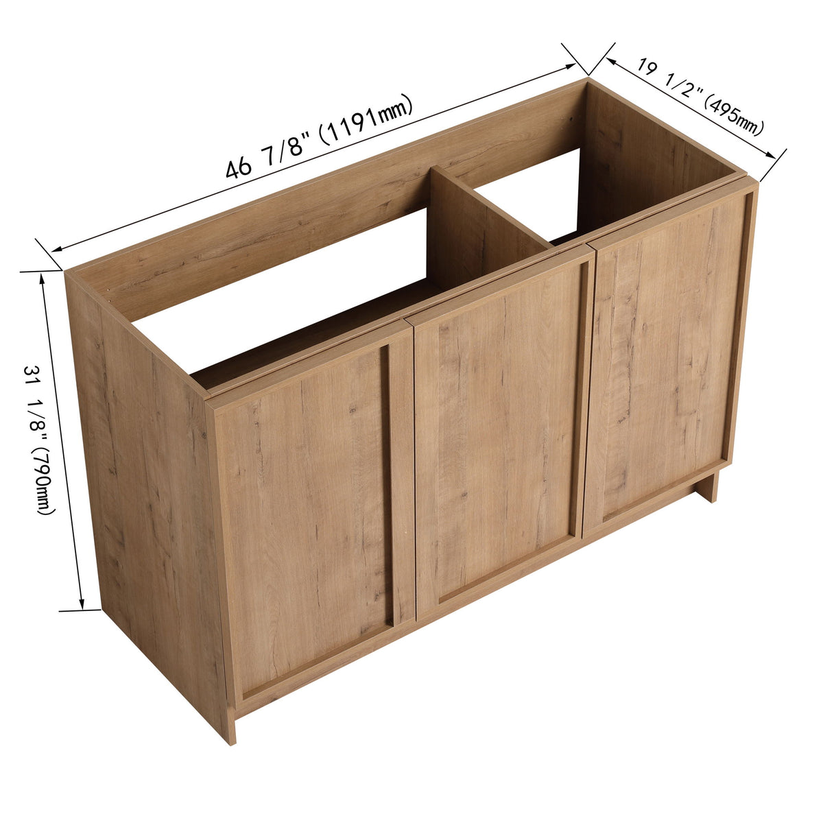 Freestanding Bathroom Vanity &amp; Soft Close Cabinet Doors, Excluding Sink