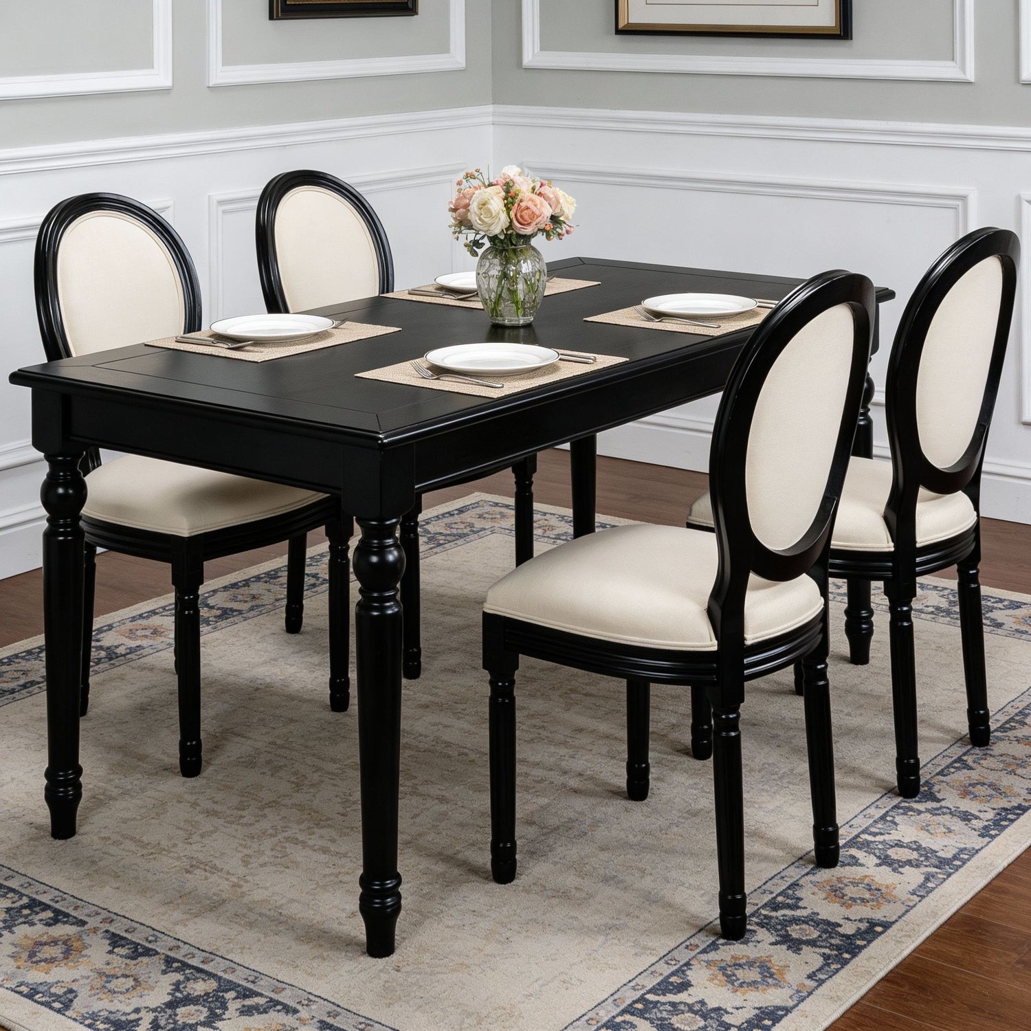 Upholstered &amp; Round Back Dining Chairs (Set of 2)
