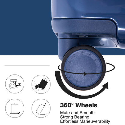 20&quot; Carry On Luggage Lightweight Suitcase Tsa Lock, USB Port, Spinner Wheels