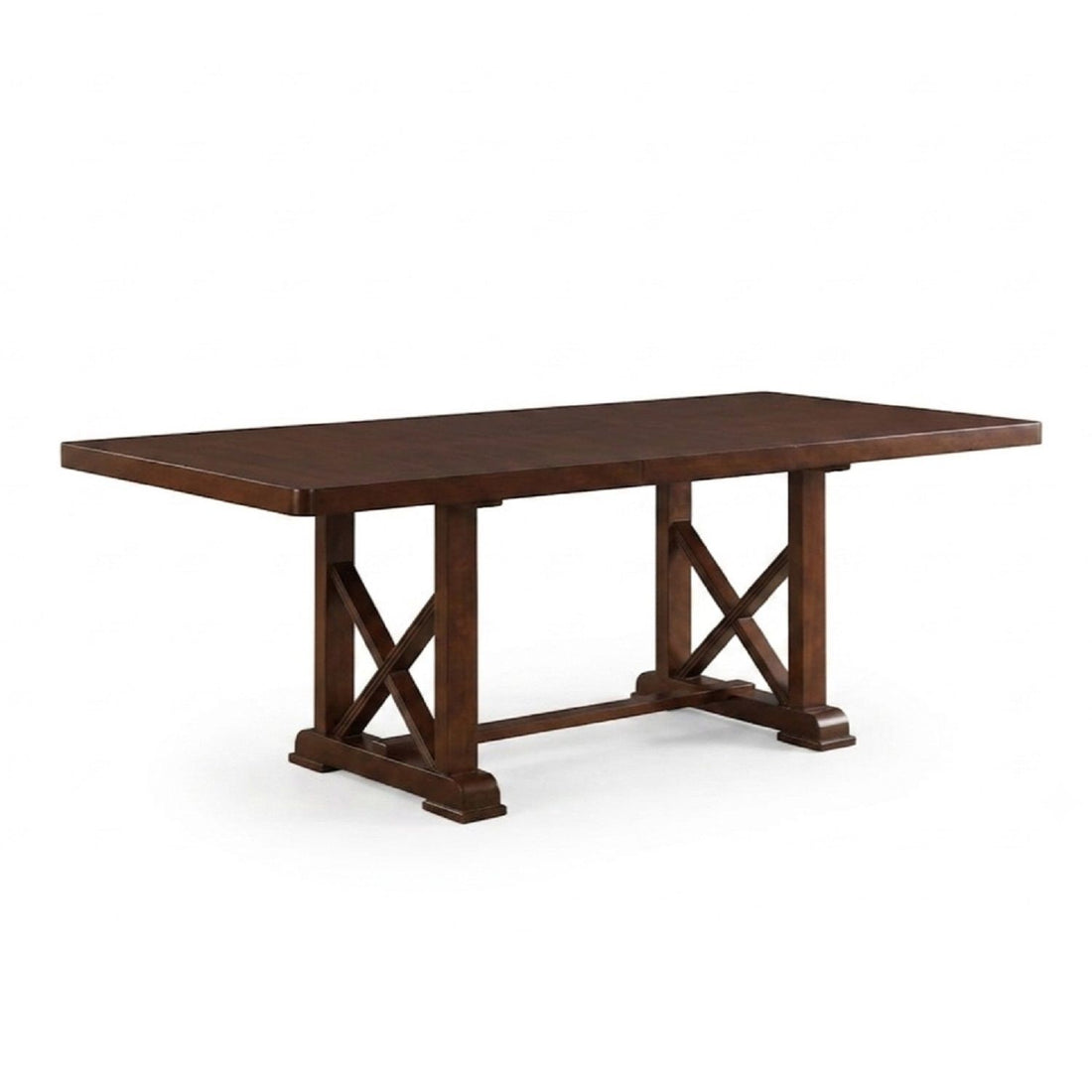 Dining Table With Leaf And Unique X Design Base - Cherry