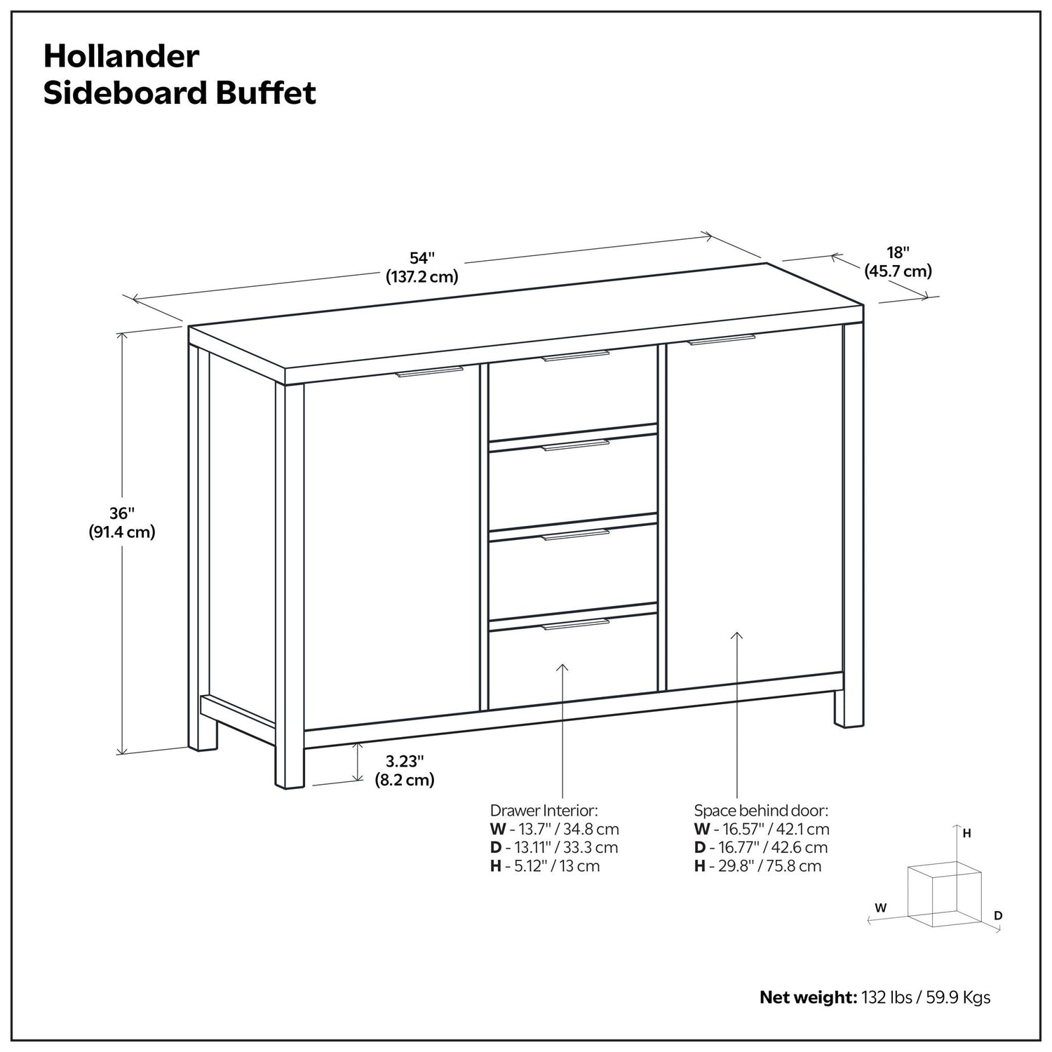 Hollander - Handcrafted Sideboard Buffet
