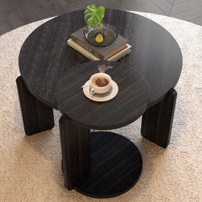 Round Coffee &amp; End Table Set
