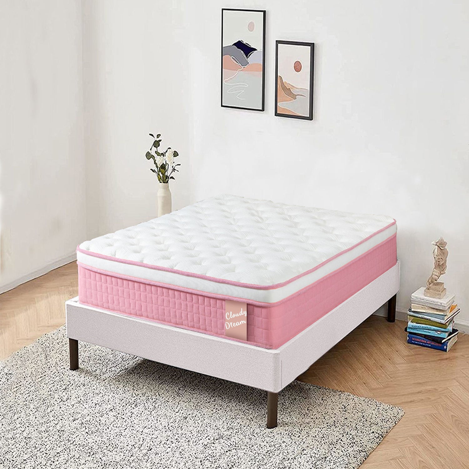 12&quot; Hybrid Mattress With Individual Pocket Spring, Comortable Memory Foam