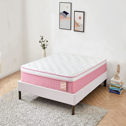 12&quot; Hybrid Mattress With Individual Pocket Spring, Comortable Memory Foam