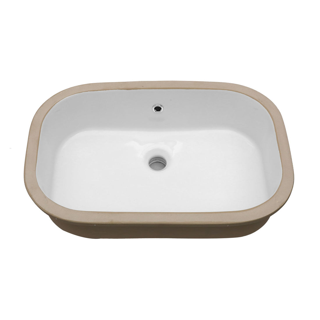 Undermount Bathroom Sink 22&quot; X 15.25&quot; With Overflow Sleek, High Temperature Fired, Stain Resistant, Smooth Polished Surface - White