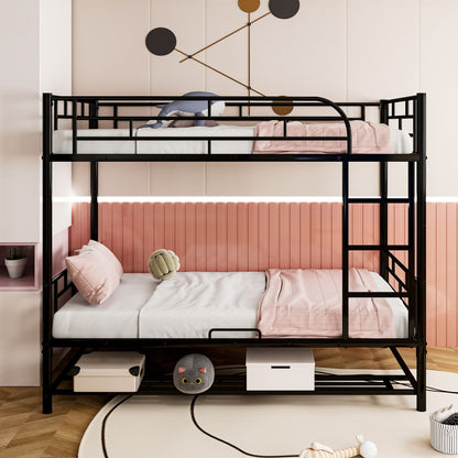 Metal Bunk Bed &amp; Shelf And Guardrails