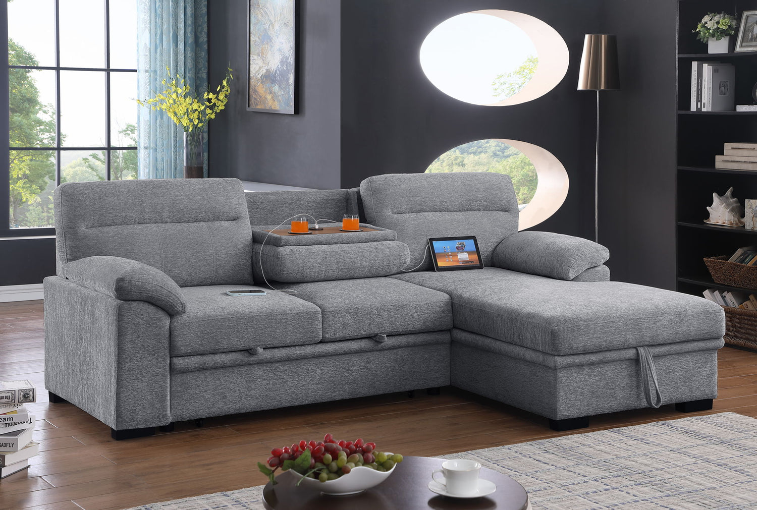 Kipling II - 92.5&quot; Sleeper Sectional Sofa