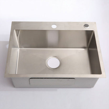 24&quot; Stainless Steel Washing Sink With Faucet Hoses And Drain Head Only (Update) - Silver