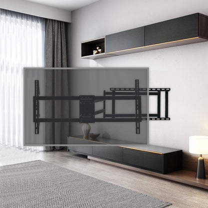 Full Motion TV Wall Mount Bracket For 40 120&quot; TV Dual Arm Tilt &amp; Swivel Vesa 800 X 400 Mm 132 Lbs Load - Black