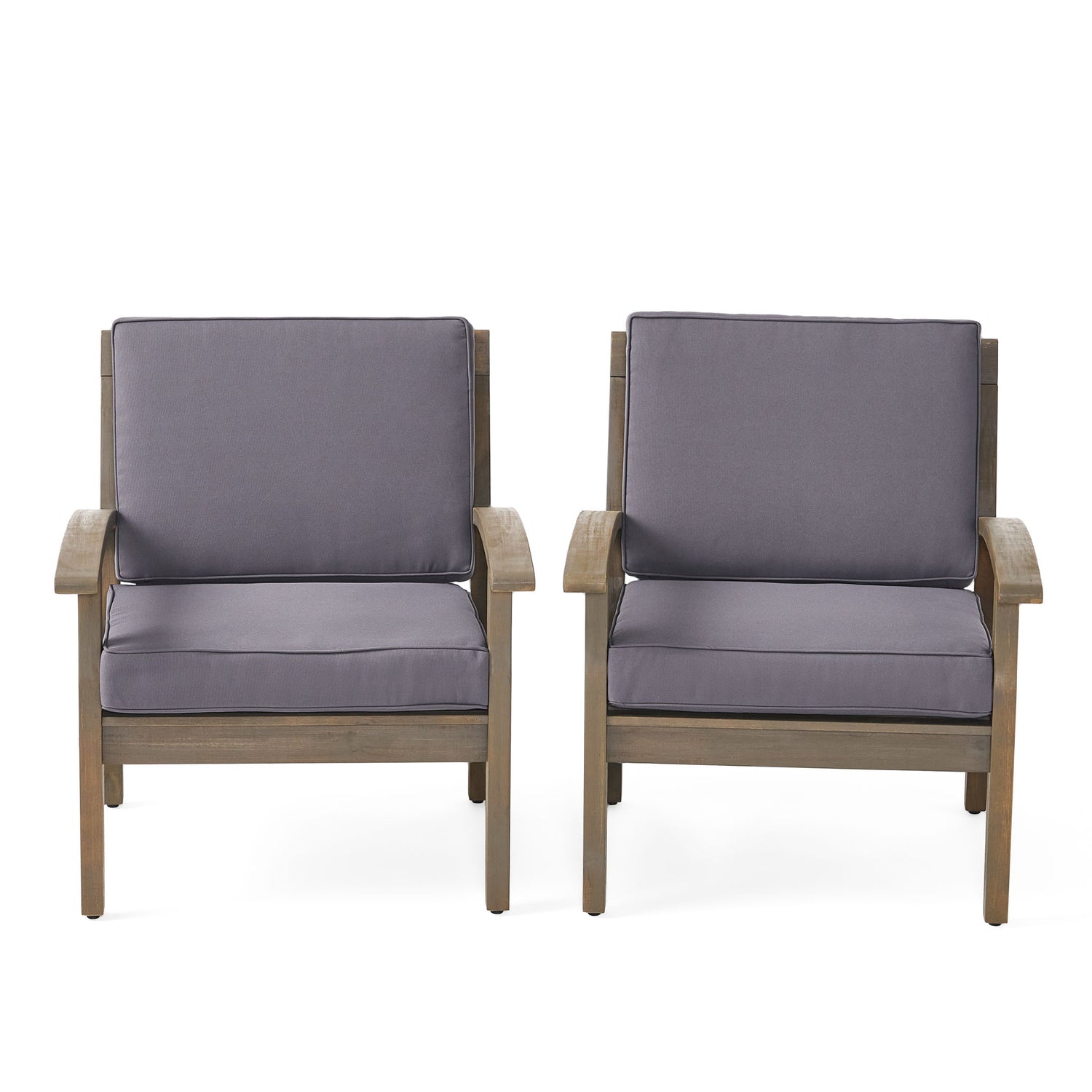 Peyton Club Chair Outdoor Seating Acacia Wood 32.25 X 28.00 X 31.25"