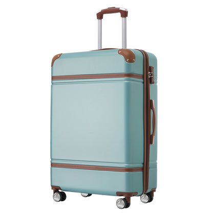 Hardshell Luggage With Tsa Lock, 24&quot; Expandable Lightweight Suitcase With Spinner Wheels, Single Vintage Luggage