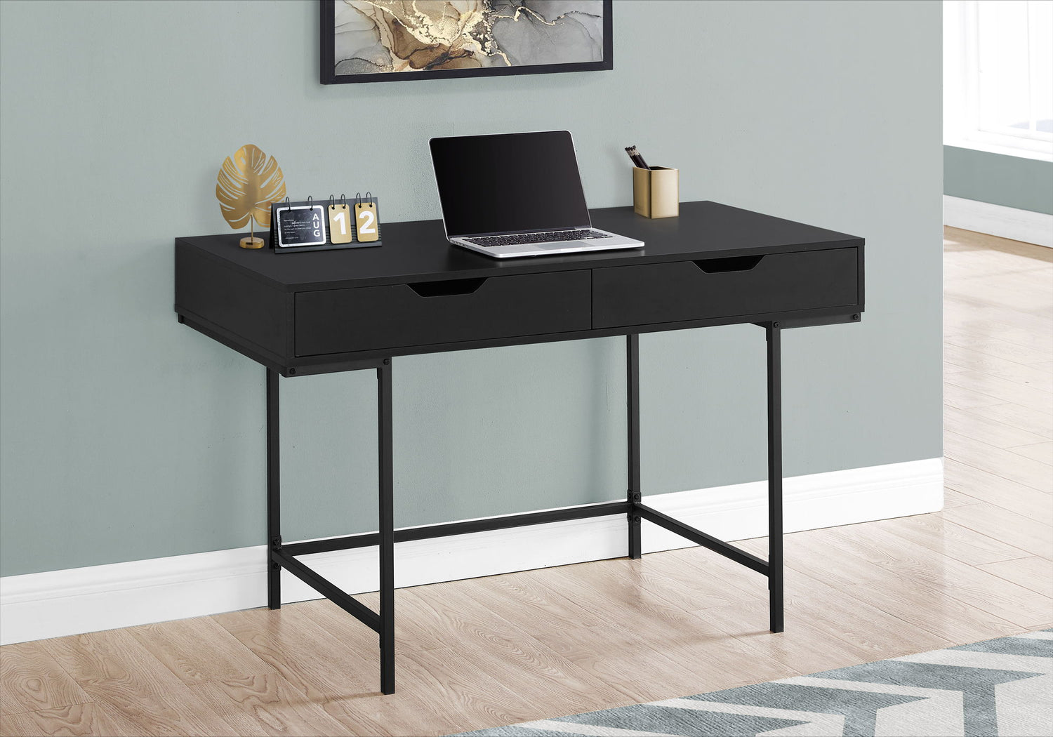 Computer Desk For Home Office, Laptop, Storage Drawers, Contemporary &amp; Modern